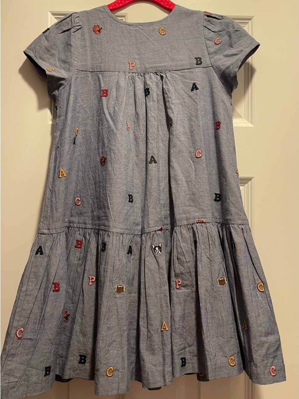Pink Chicken alphabet & mascot dress - size 7 - Picture 2 of 7